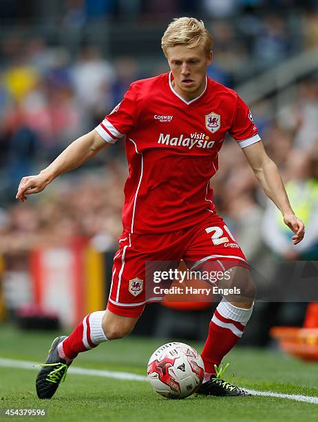 Mats Daehli of Cardiff City in action during the Sky Bet Championship match between Fulham and Cardiff City at Craven Cottage on August 30, 2014 in...