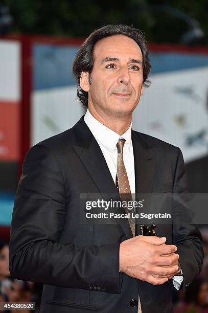 President of the Jury Alexandre Desplat attends the 'Three Hearts' - Premiere during the 71st Venice Film Festival on August 30, 2014 in Venice,...