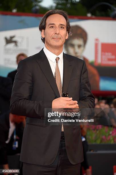 President of the Jury Alexandre Desplat attends the '3 Coeurs' premiere during the 71st Venice Film Festival on August 30, 2014 in Venice, Italy.