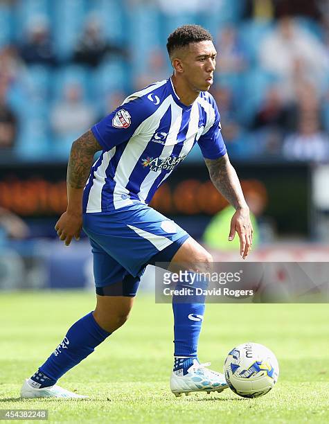 Liam Palmer of Sheffield Wednesday runs with the ball during the Sky Bet Championship match between Sheffield Wednesday and Nottingham Forest at...
