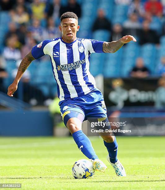 Liam Palmer of Sheffield Wednesday runs with the ball during the Sky Bet Championship match between Sheffield Wednesday and Nottingham Forest at...