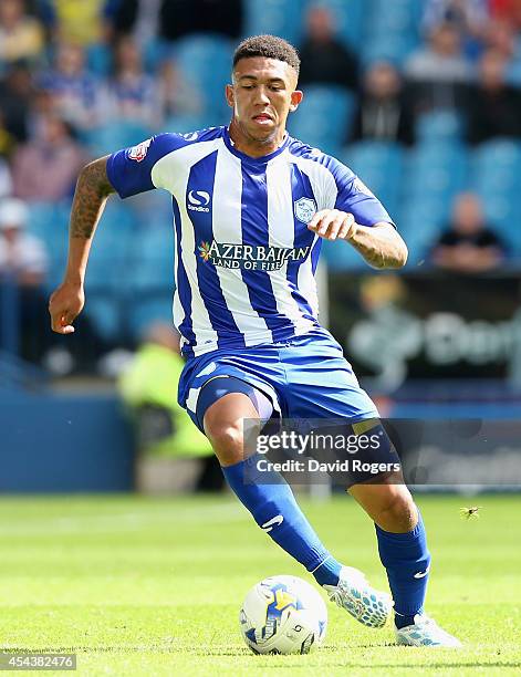 Liam Palmer of Sheffield Wednesday runs with the ball during the Sky Bet Championship match between Sheffield Wednesday and Nottingham Forest at...