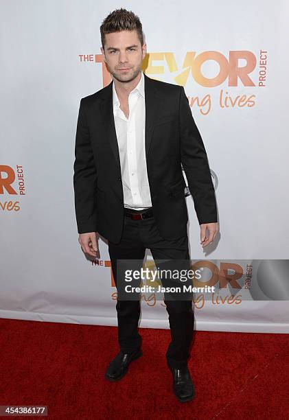 Actor Sterling Jones attends "TrevorLIVE LA" honoring Jane Lynch and Toyota for the Trevor Project at Hollywood Palladium on December 8, 2013 in...