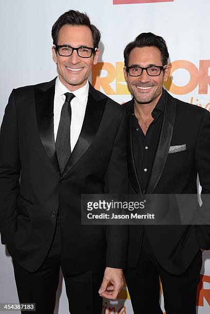 Actors Lawrence Zarian and Gregory Zarian attend "TrevorLIVE LA" honoring Jane Lynch and Toyota for the Trevor Project at Hollywood Palladium on...