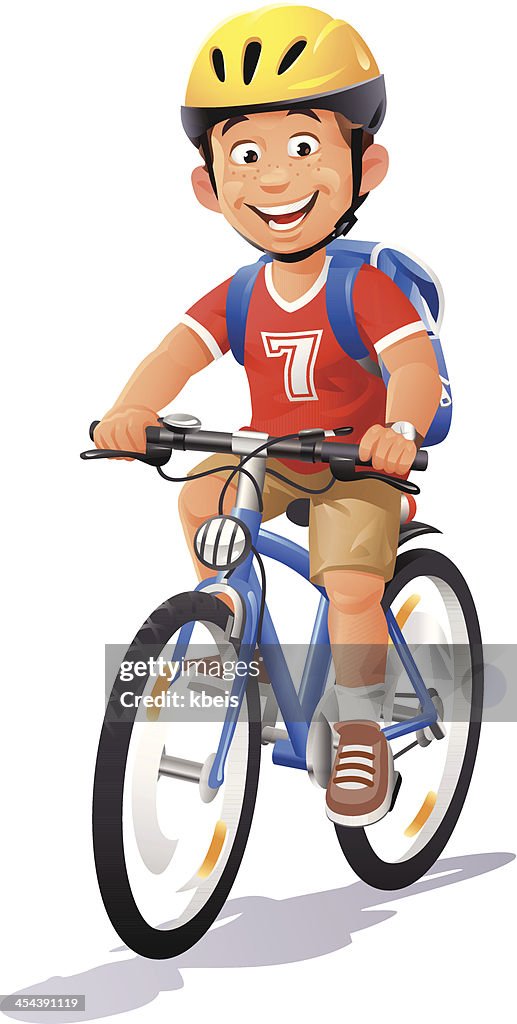 Boy Riding Bike High-Res Vector Graphic - Getty Images