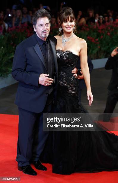 Al Pacino and Lucila Sola attend 'The Humbling' premiere during the 71st Venice Film Festival on August 30, 2014 in Venice, Italy.