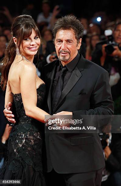 Al Pacino and Lucila Sola attend 'The Humbling' premiere during the 71st Venice Film Festival on August 30, 2014 in Venice, Italy.