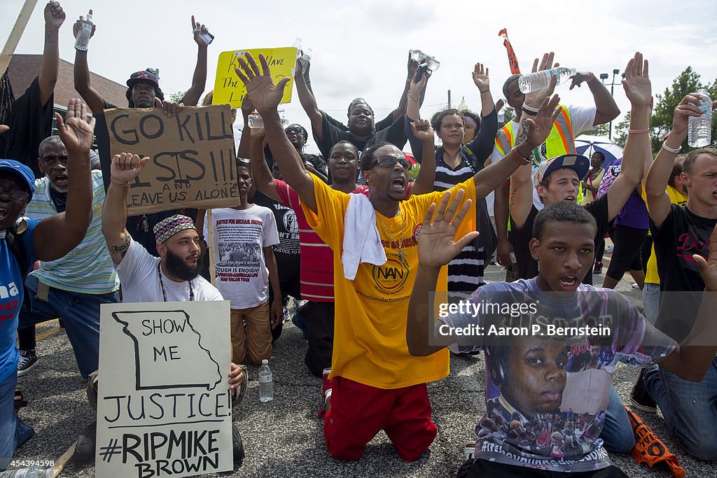 Rally Held in Ferguson Over Police Killing Of Michael Brown