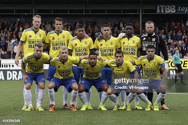 Back row Michiel Hemmen of Cambuur Leeuwarden, Etienne Reijnen of Cambuur Leeuwarden, Marlon Pereira of Cambuur Leeuwarden, Dejan Meleg of Cambuur...