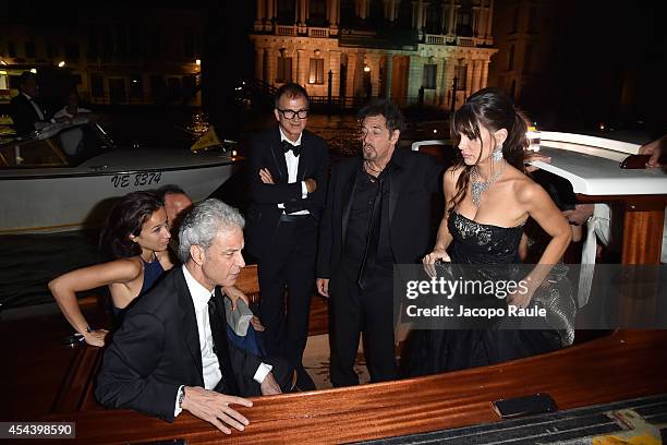 Edward Walson, Al Pacino and Lucila Sola attend "The Humbling" premiere after party during the 71st Annual Venice Film Festival on August 30, 2014 in...