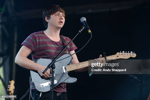 Stephen Black aka Sweet Baboo performs on stage at End Of The Road Festival 2014 at Larmer Tree Gardens on August 30, 2014 in Salisbury, United...