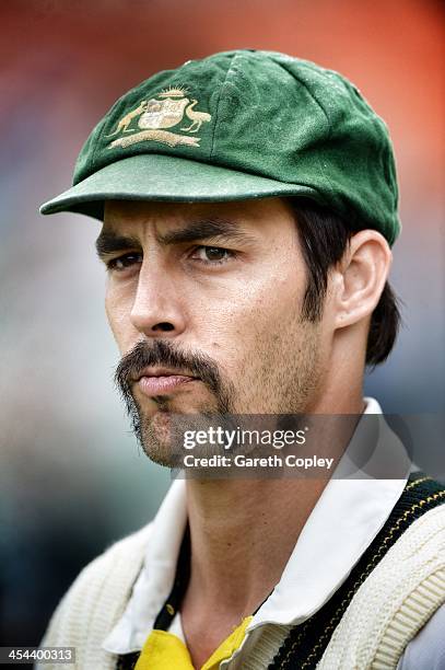 Mitchell Johnson of Australia after winning the Second Ashes Test Match between Australia and England at Adelaide Oval on December 9, 2013 in...