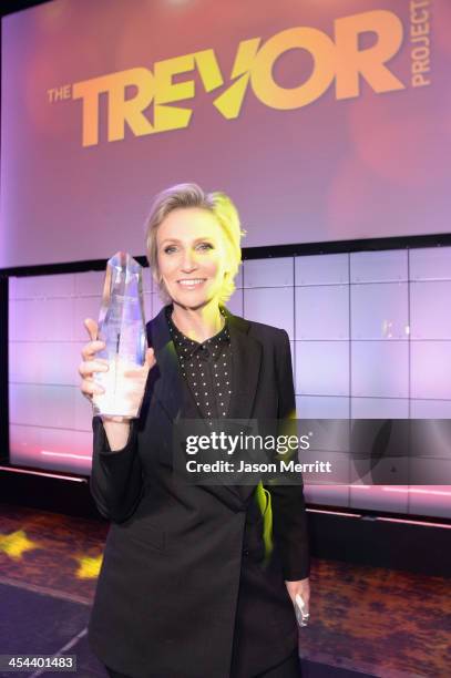 Honoree of the Trevor Hero Award Jane Lynch attends "TrevorLIVE LA" honoring Jane Lynch and Toyota for the Trevor Project at Hollywood Palladium on...