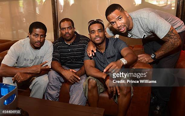 Lahmard Tate, Larron Tate and Larenz Tate attend the annual LudaDAY party at Frank Ski Lounge on August 30, 2014 in Atlanta City.