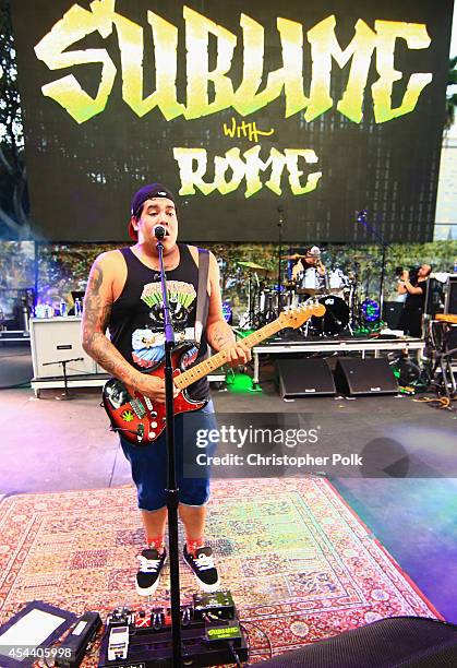 Musician Rome Ramirez of Sublime with Rome performs on the Dylan Stage during day 1 of the 2014 Budweiser Made in America Festival at Los Angeles...