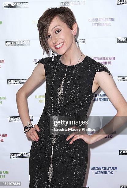 Allisyn Ashley Arm arrives at Allisyn Ashley Arm - Art Exhibit on August 30, 2014 in Culver City, California.