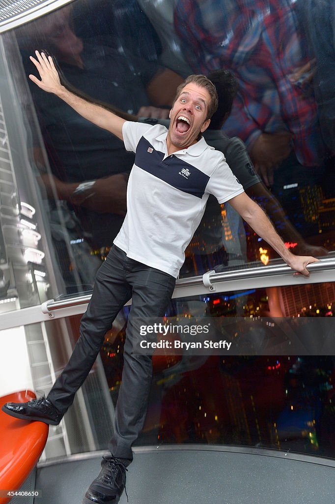 Perez Hilton Rides The High Roller, The World's Tallest Observation Wheel, At The LINQ