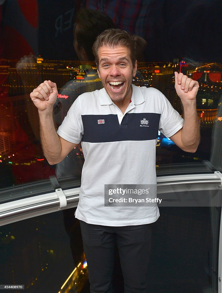 Perez Hilton Rides The High Roller, The World's Tallest Observation Wheel, At The LINQ