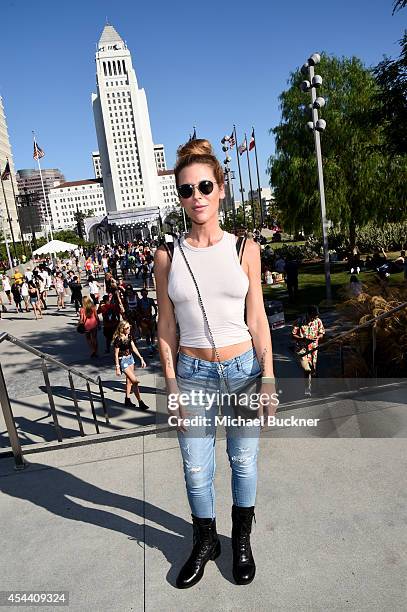 Native Fox" blogger Jennifer Grace attends American Eagle Outfitters Celebrates the Budweiser Made in America Music Festival during day 1 at Los...