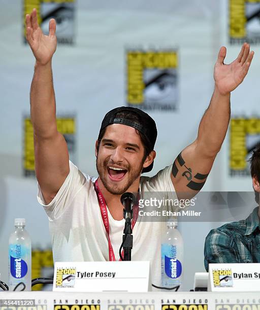Actor Tyler Posey attends MTV's "Teen Wolf" panel during Comic-Con International 2014 at the San Diego Convention Center on July 24, 2014 in San...
