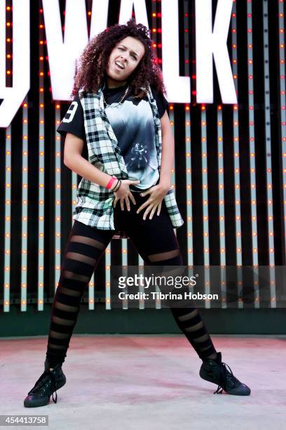 Marlee Hightower performs at Universal CityWalk's music spotlight concert series, featuring JabbaWockeeZ and World of Dance at 5 Towers Outdoor...