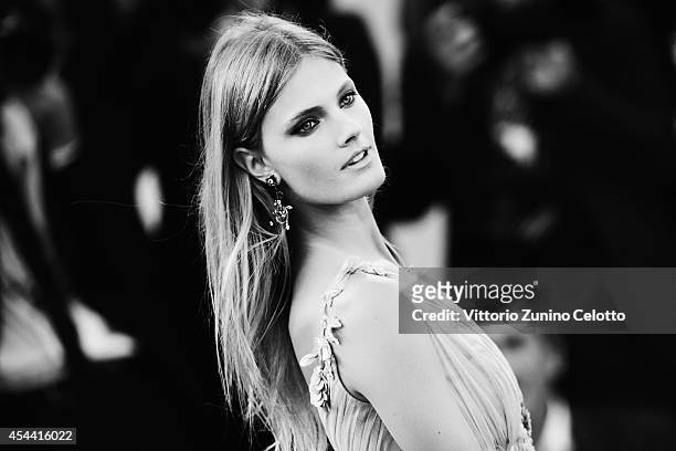 Constance Jablonski attends the Opening Ceremony and 'Birdman' premiere during the 71st Venice Film Festival on August 27, 2014 in Venice, Italy.