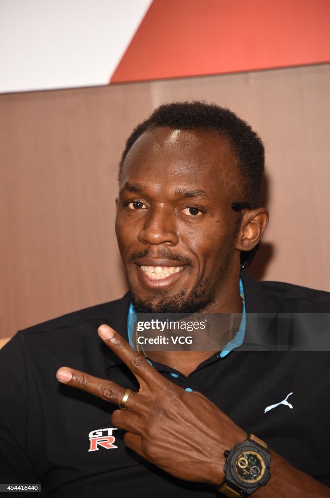 Usain Bolt Receives Interview In Beijing