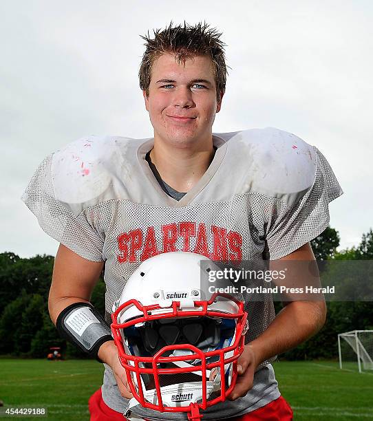 Portrait of Sanford HS Football fullback and defensive end, Nick Love.