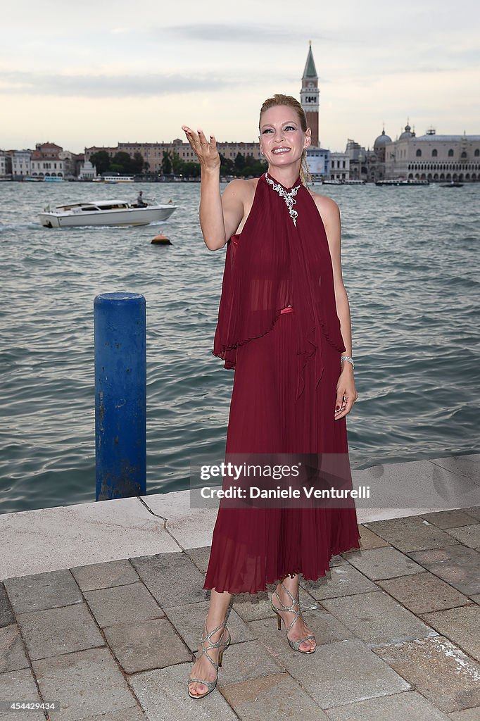 Chopard And Vanity Fair Present 'Backstage At Cinecitta' Exhibition - Red Carpet - 71st Venice Film Festival