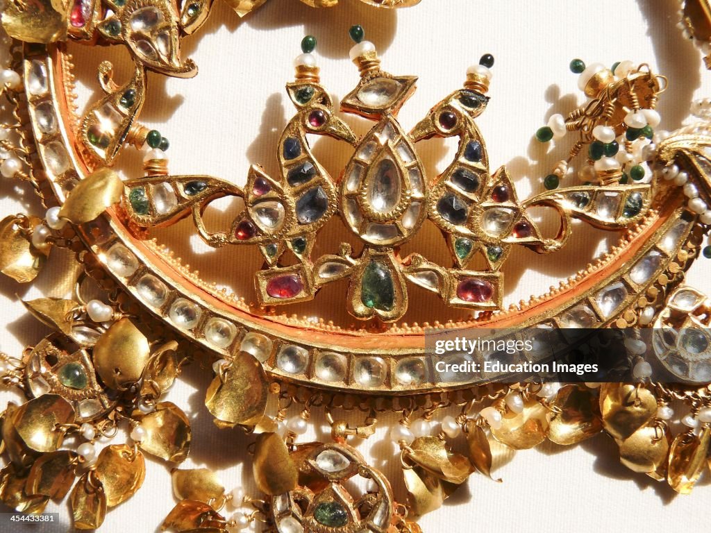 Old, Traditional Indian Jewelry, Detail Of Nath Or Nose-Ring