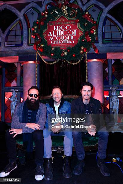 Musical group Capital Cities at an interview with Stryker during The 24th Annual KROQ Almost Acoustic Christmas at The Shrine Auditorium on December...