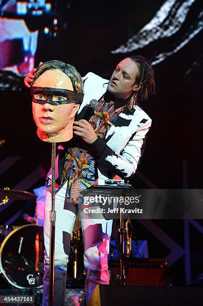 Musician Win Butler of Arcade Fire performs onstage at the 24th Annual KROQ Almost Acoustic Christmas at The Shrine Auditorium on December 8, 2013 in...