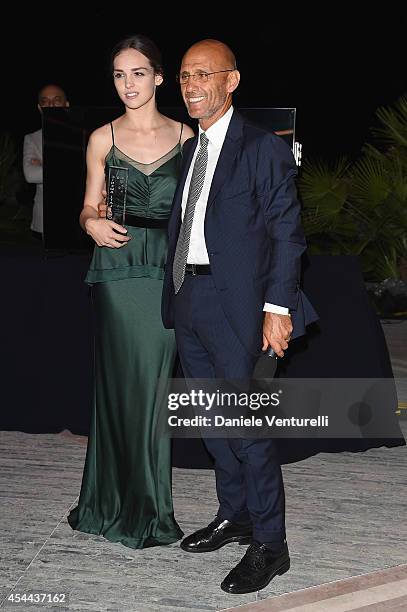 Sara Serraiocco and guest attend the Kineo Award during the 71st Venice Film Festival on August 31, 2014 in Venice, Italy.