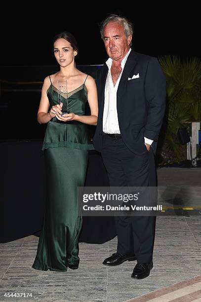 Sara Serraiocco and guest attend the Kineo Award during the 71st Venice Film Festival on August 31, 2014 in Venice, Italy.
