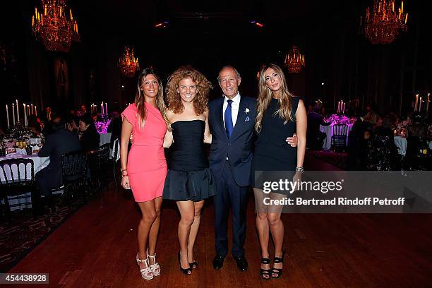 Thierry Gaubert and Valentina Colombo, with his daughters Milena and Nastasia attend the Grand Bal de Deauville For Care France Association in Casino...