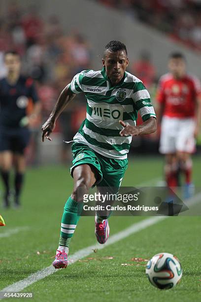 Sporting's forward Nani during the Primeira Liga match between SL Benfica and Sporting CP at Estadio da Luz on August 31, 2014 in Lisbon, Portugal. .