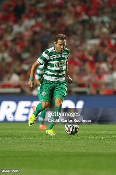 Sporting's forward Diego Capel during the Primeira Liga match between SL Benfica and Sporting CP at Estadio da Luz on August 31, 2014 in Lisbon,...