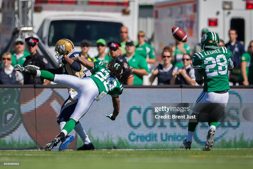 Winnipeg Blue Bombers v Saskatchewan Roughriders