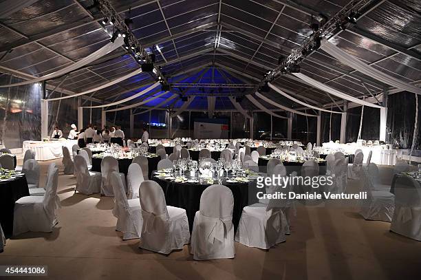 General view of the Kineo Award Dinner during the 71st Venice Film Festival at Hotel Excelsior on August 31, 2014 in Venice, Italy.