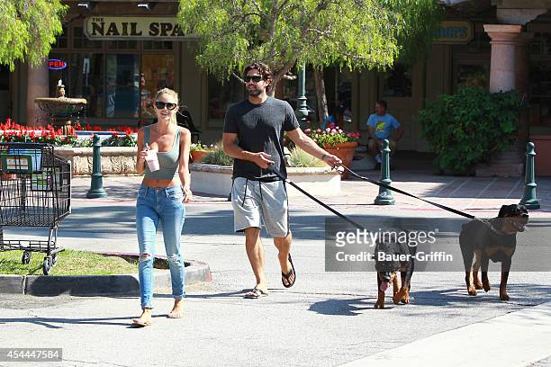 Brody Jenner and Kaitlynn Carter are seen on August 31, 2014 in Los Angeles, California.
