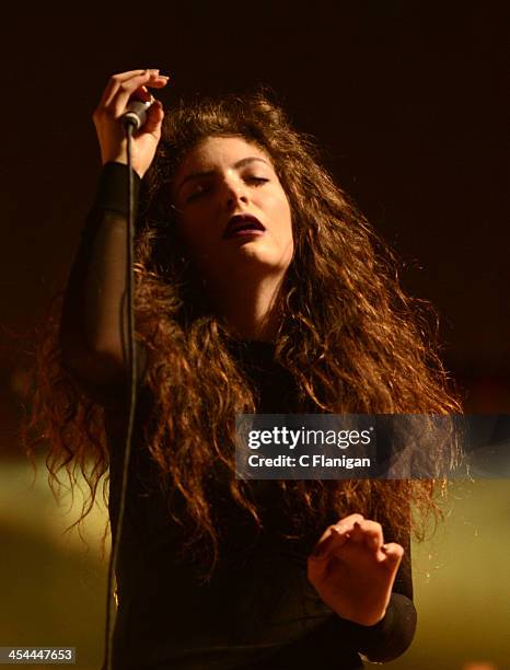Lorde aka. Ella Maria Lani Yelich-O'Connor performs during The 24th Annual KROQ Almost Acoustic Christmas at The Shrine Auditorium on December 8,...