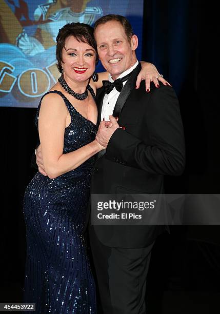 Caroline O'Conner and Todd McKenney pose at the Anything Goes cast announcement on September 1, 2014 in Sydney, Australia.