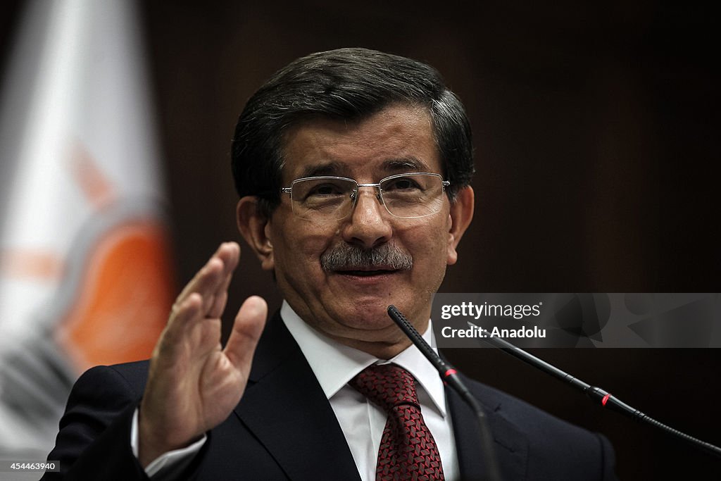 Turkish PM Davutoglu in Parliamentary Group Meeting