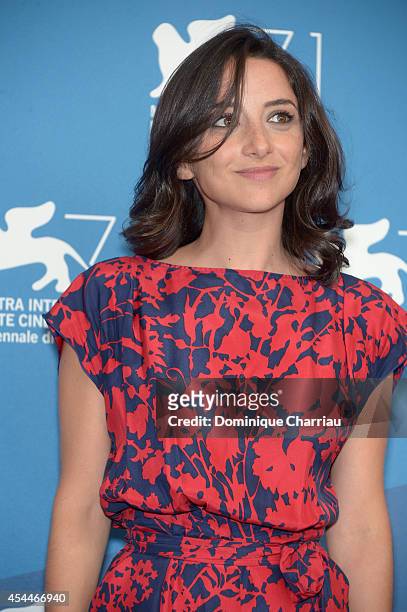 Actress Federica De Cola attends 'Il Giovane Favoloso' Photocall during the 71st Venice Film Festival at Palazzo Del Casino on September 1, 2014 in...