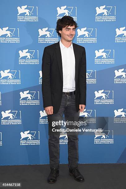 Edoardo Natoli attends 'Il Giovane Favoloso' Photocall during the 71st Venice Film Festival at Palazzo Del Casino on September 1, 2014 in Venice,...