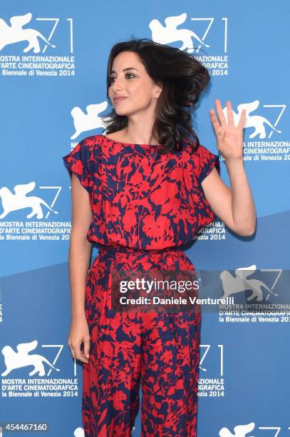 Actress Federica De Cola attends 'Il Giovane Favoloso' Photocall during the 71st Venice Film Festival at Palazzo Del Casino on September 1, 2014 in...