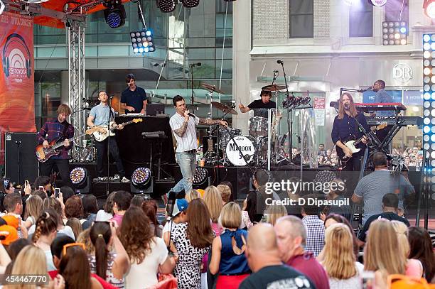 Maroon 5 performs on NBC's 'Today' at NBC's TODAY Show on September 1, 2014 in New York City.