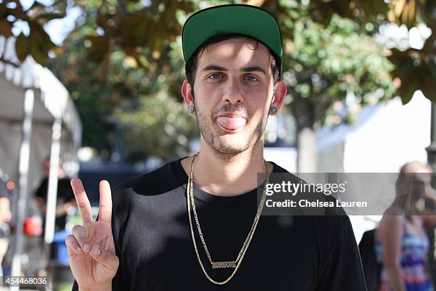 Borgore is seen backstage during day 2 of the Made in America Festival at Los Angeles Grand Park on August 31, 2014 in Los Angeles, California.