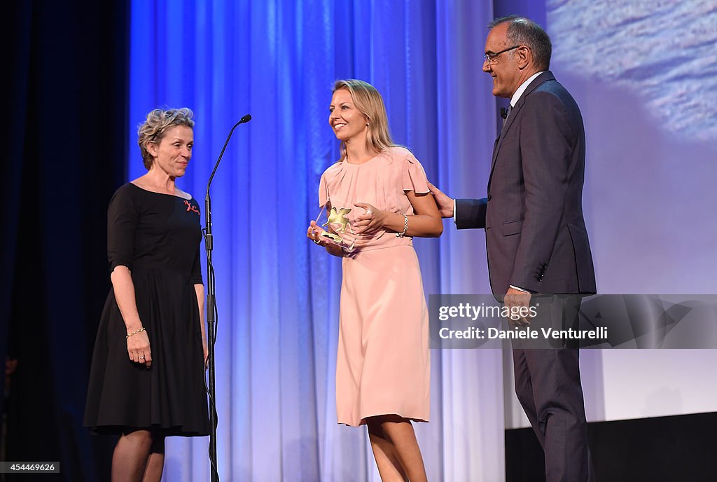 Frances McDomand Is Awarded With Persol Tribute To Visionary Talent Award 2014 - Awards Ceremony - 71st Venice Film Festival