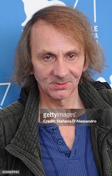 Michel Houellebecq attends 'Near Death Experience' photocall during the 71st Venice Film Festival on September 1, 2014 in Venice, Italy.